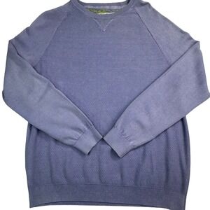 Tommy Bahama Sea Wave Crewneck Mist‎ Gray (lavender) Sweater Mens Size M